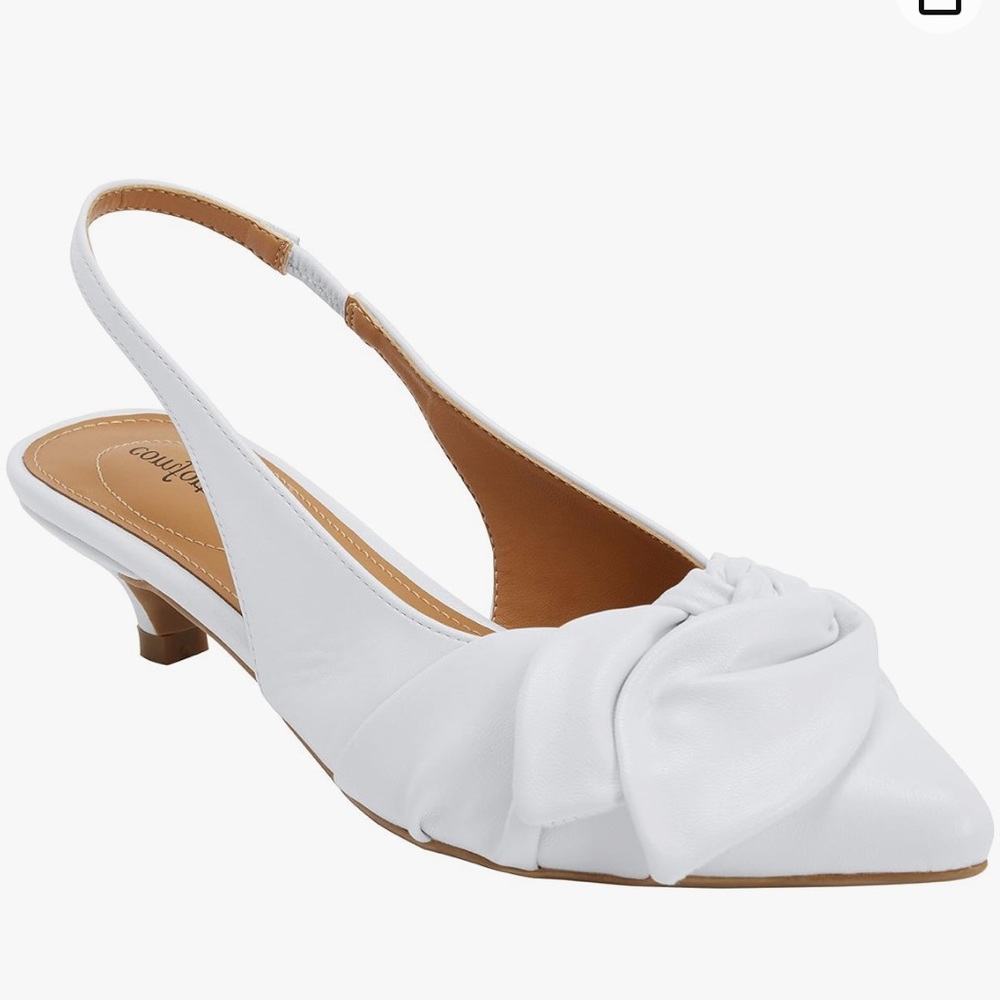 Comfortview White Wide Width Tia Slingbacks 7.5